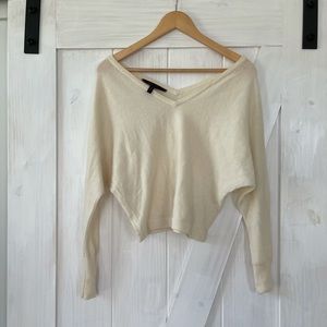 BCBG Cropped Cashmere Sweater
